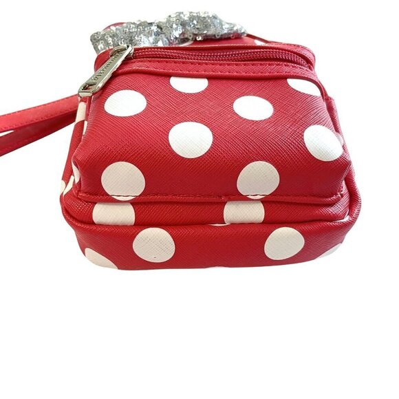 Loungefly x Disney Minnie Mouse Red Polka Dot Wristlet - Picture 3 of 5